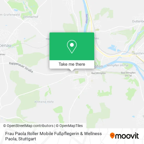 Карта Frau Paola Roller Mobile Fußpflegerin & Wellness Paola
