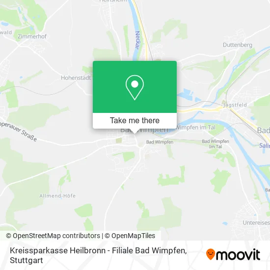 Карта Kreissparkasse Heilbronn - Filiale Bad Wimpfen