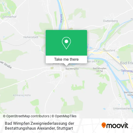 Карта Bad Wimpfen Zweigniederlassung der Bestattungshaus Alexander