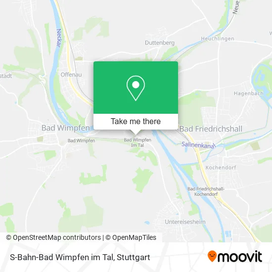Карта S-Bahn-Bad Wimpfen im Tal