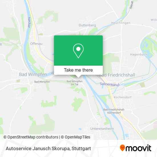 Autoservice Janusch Skorupa map
