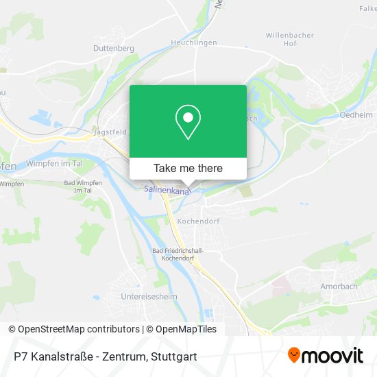 P7 Kanalstraße - Zentrum map