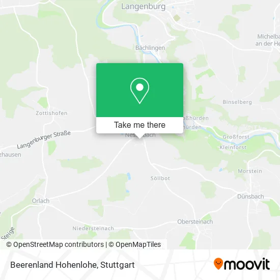 Карта Beerenland Hohenlohe