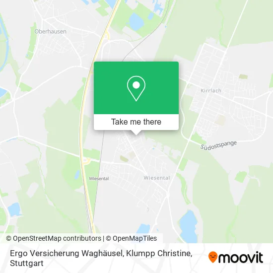 Карта Ergo Versicherung Waghäusel, Klumpp Christine