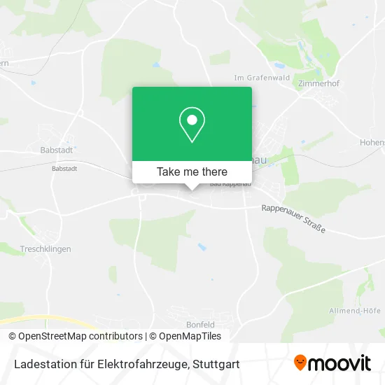Карта Ladestation für Elektrofahrzeuge