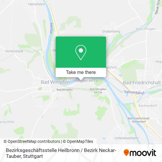 Карта Bezirksgeschäftsstelle Heilbronn / Bezirk Neckar-Tauber