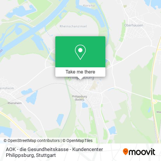 AOK - die Gesundheitskasse - Kundencenter Philippsburg map
