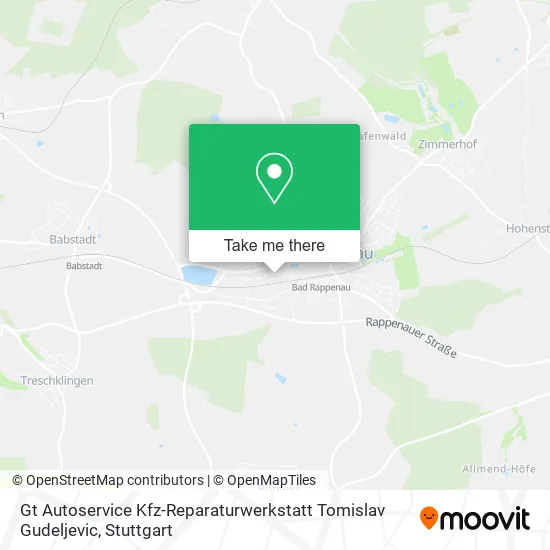 Карта Gt Autoservice Kfz-Reparaturwerkstatt Tomislav Gudeljevic
