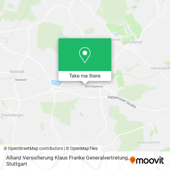 Карта Allianz Versicherung Klaus Franke Generalvertretung