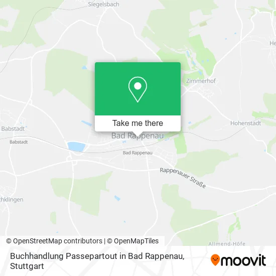 Карта Buchhandlung Passepartout in Bad Rappenau