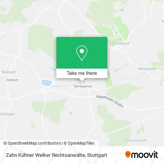 Карта Zahn Kühner Welker Rechtsanwälte