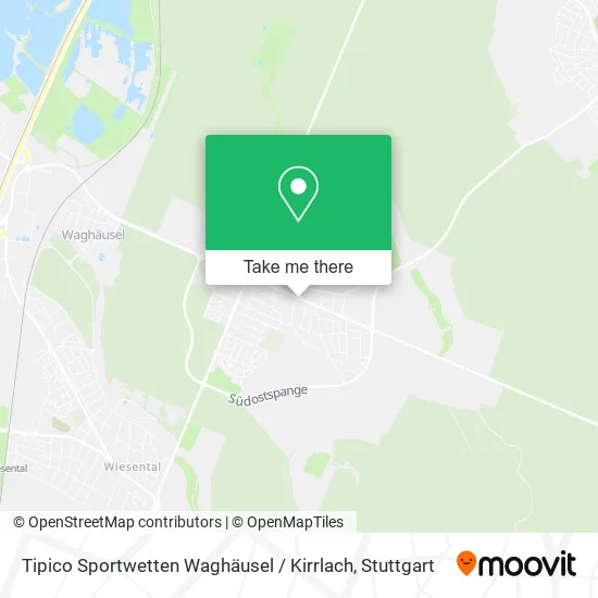 Карта Tipico Sportwetten Waghäusel / Kirrlach