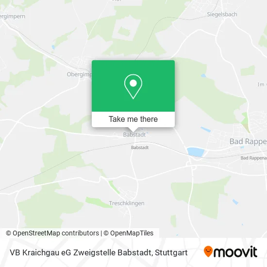 Карта VB Kraichgau eG Zweigstelle Babstadt