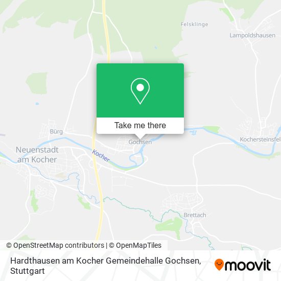 Hardthausen am Kocher Gemeindehalle Gochsen map