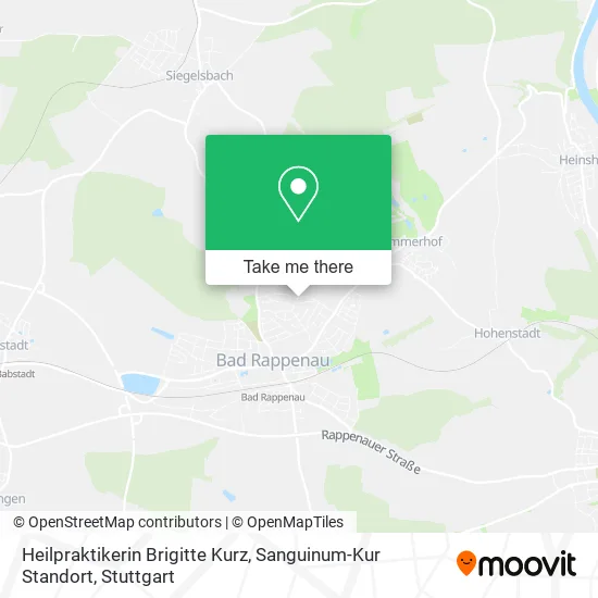 Карта Heilpraktikerin Brigitte Kurz, Sanguinum-Kur Standort
