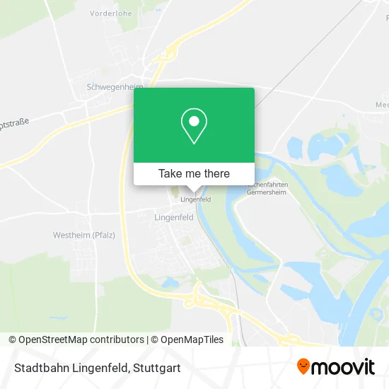 Карта Stadtbahn Lingenfeld