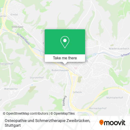 Osteopathie und Schmerztherapie Zweibrücken map