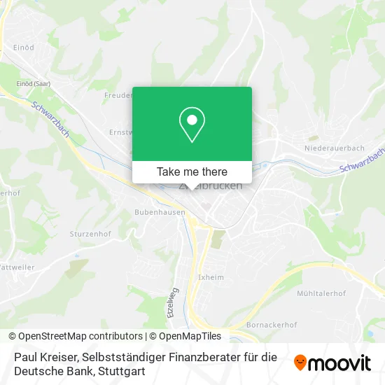Карта Paul Kreiser, Selbstständiger Finanzberater für die Deutsche Bank