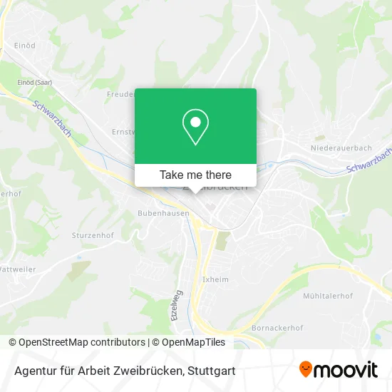 Карта Agentur für Arbeit Zweibrücken