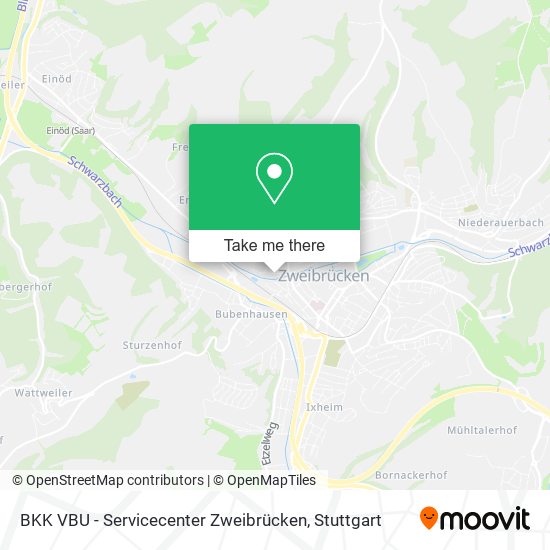 Карта BKK VBU - Servicecenter Zweibrücken