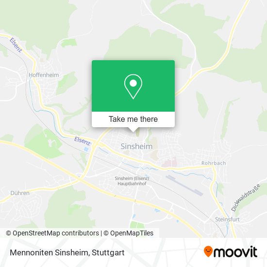 Mennoniten Sinsheim map