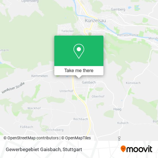 Gewerbegebiet Gaisbach map
