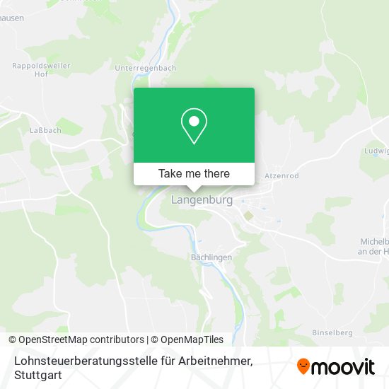 Карта Lohnsteuerberatungsstelle für Arbeitnehmer