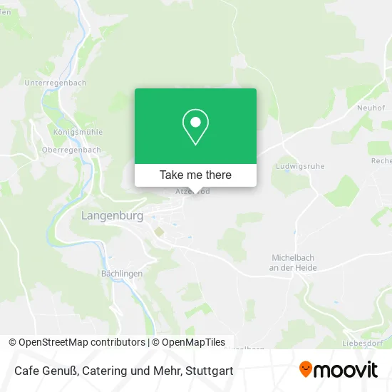 Карта Cafe Genuß, Catering und Mehr