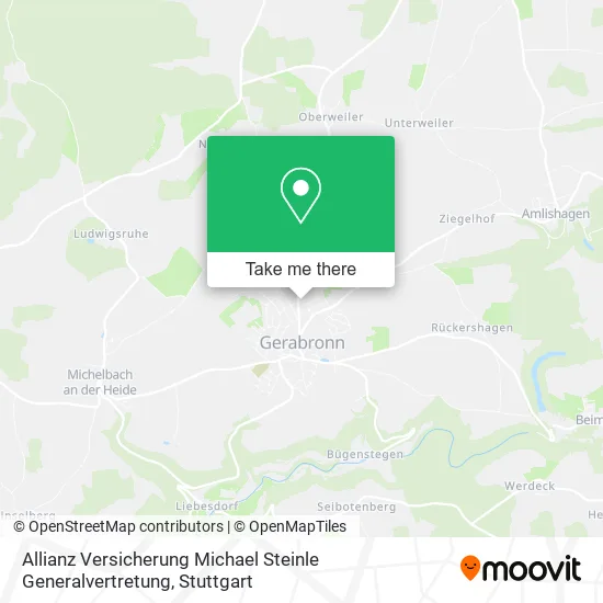 Карта Allianz Versicherung Michael Steinle Generalvertretung