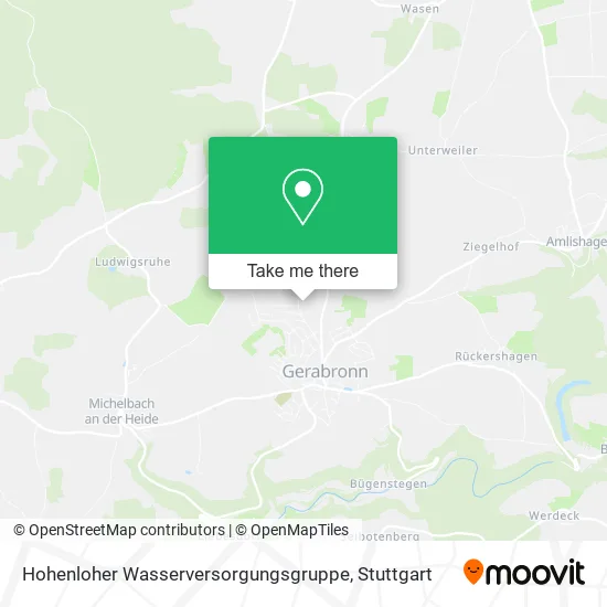 Карта Hohenloher Wasserversorgungsgruppe