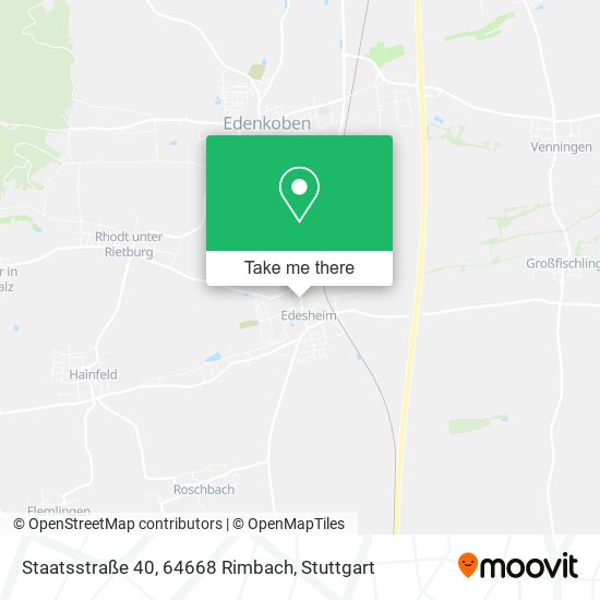 Карта Staatsstraße 40, 64668 Rimbach
