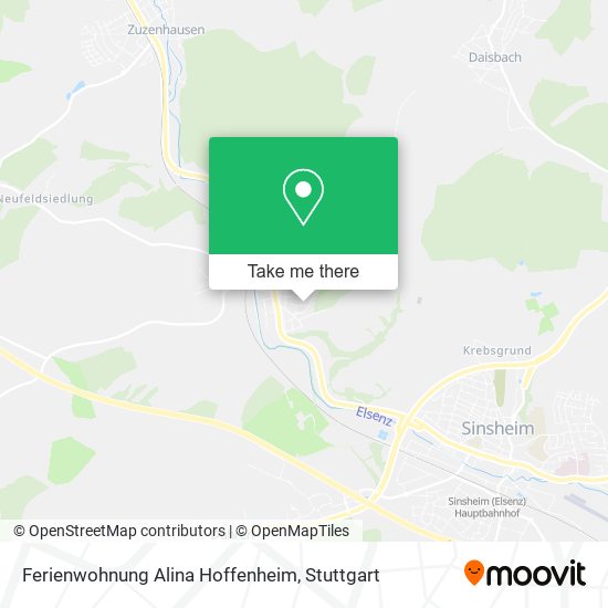 Ferienwohnung Alina Hoffenheim map