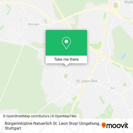 Карта Bürgerinitiative Natuerlich St. Leon Stop! Umgehung