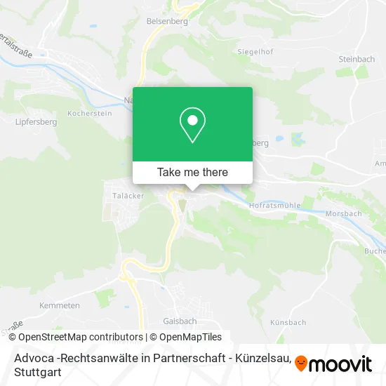 Карта Advoca -Rechtsanwälte in Partnerschaft - Künzelsau