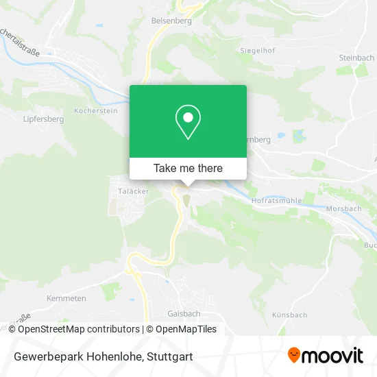 Карта Gewerbepark Hohenlohe