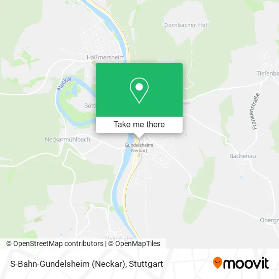 Карта S-Bahn-Gundelsheim (Neckar)