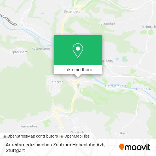 Карта Arbeitsmedizinisches Zentrum Hohenlohe Azh