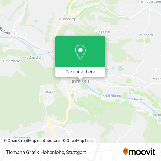 Карта Tiemann Grafik Hohenlohe