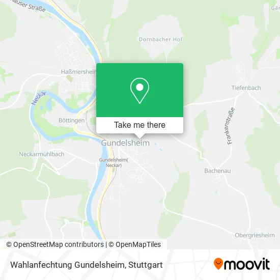 Карта Wahlanfechtung Gundelsheim