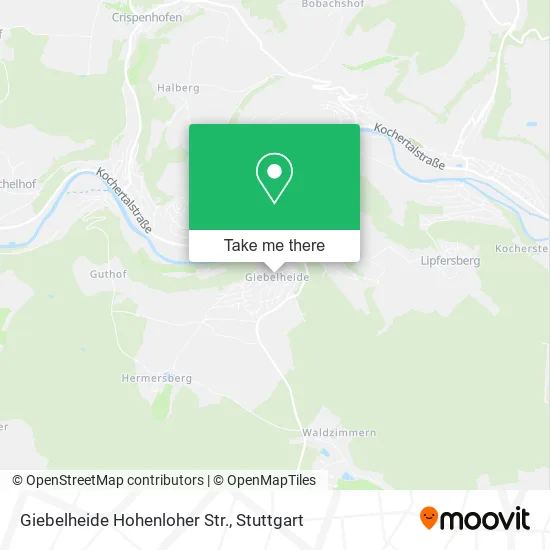 Карта Giebelheide Hohenloher Str.