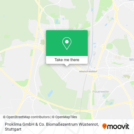 Карта Proklima GmbH & Co. Biomaßezentrum Wüstenrot