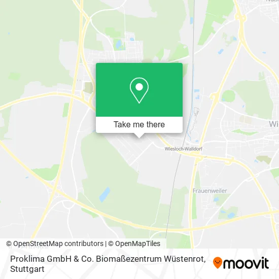 Карта Proklima GmbH & Co. Biomaßezentrum Wüstenrot