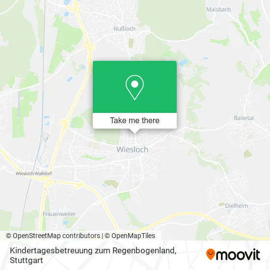 Карта Kindertagesbetreuung zum Regenbogenland