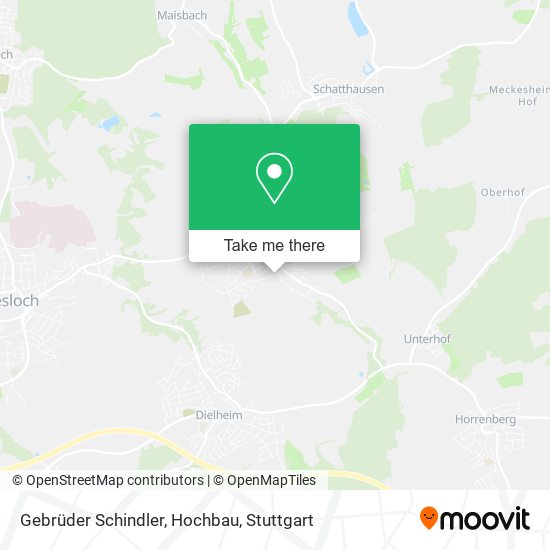 Gebrüder Schindler, Hochbau map