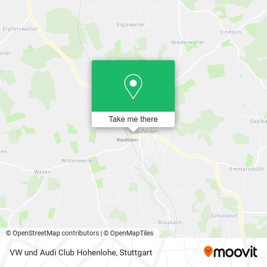 VW und Audi Club Hohenlohe map