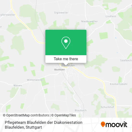 Карта Pflegeteam Blaufelden der Diakoniestation Blaufelden