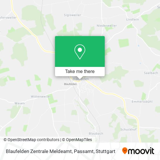 Карта Blaufelden Zentrale Meldeamt, Passamt
