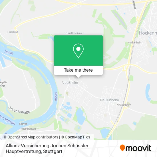 Карта Allianz Versicherung Jochen Schüssler Hauptvertretung