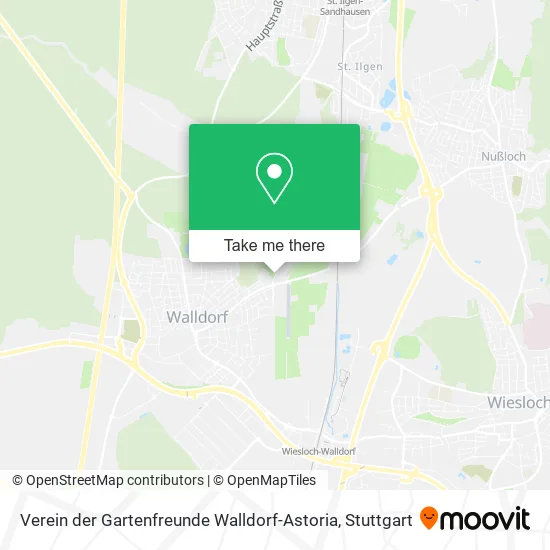 Карта Verein der Gartenfreunde Walldorf-Astoria
