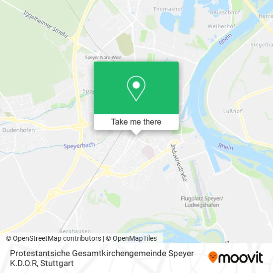 Карта Protestantsiche Gesamtkirchengemeinde Speyer K.D.O.R